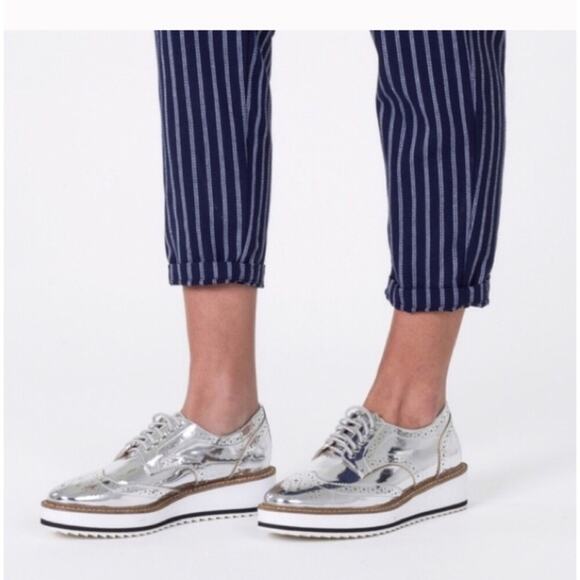 SHELLY’S LONDON Silver Platform OXFORD EMMA LACEUP - Picture 11 of 13